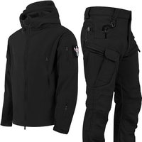 Outdoor Shark Skin Soft Shell Suit Windproof Military Fan Tactical Winter Veet Thickened Mountaineering Jacket