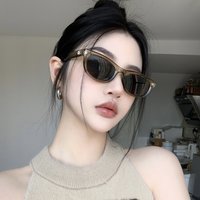 Personalized round face slimming cat eyes internet celebrity street photography glasses sun shading