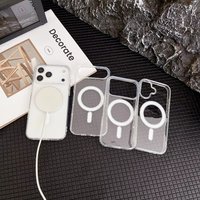 Transparent Shockproof Hard Phone Iphone 17 Pro Max Case Iphone 12 15 16 14 11 13 Wireless Charging Protective Cover
