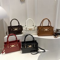 Light Luxury Minimalist Style 2026 Solid Color Casual Fashion Retro Belt Buckle Trendy Shoulder Crossbody Handbag Small