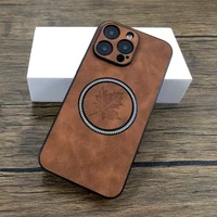Luxury Retra Leather Case iPhone 16 15 14 13 12 11 Pro Max Plus iPhone15 iPhone14 iPhone13 ProMax Magsafe Charge Covers
