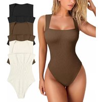 Women Sleeveless Knit Bodysuit Summer Sexy Bodycon Off Shoulder Jumpsuits Casual Bodice Stretchy Street Style Short Jumpsuits