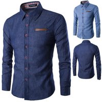 Clothing Leather Long Sleeved Shirt Denim Long Sleeved Shirt