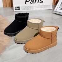 Women’s Shoes Winter New Fashion Casual Thick Bottom Plus Velvet Warm Slip-on Student Cotton Shoes