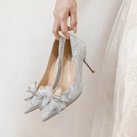 Shoes Spring Classic Style Elegant Basics Casual Business High Heels Pointed Toe Glitter Party Shoes Wedding & Special Occasions