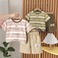Baby 2025 New Style Children’s Stylish Clothes Boys‘ Summer Short Sleeve Two Piece Set
