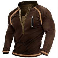 Tactical V Neck Sweatshirt – Military Grade Cotton Pullover Button Placket & Zippered Chest Pocket 
