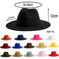 British style foreign trade jazz hat large brim retro soft felt hat female fashion autumn and winter warm gentleman hat hat