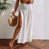 Clothing Beach Cover Skirt Slit Thigh Cover Skirt