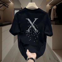 Large Loose Round Neck Printed Bottoming Shirt Half Sleeve Short Sleeve T Shirt Top Trend