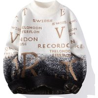Men's Clothing Sweater Men Autumn And Winter Solid Color Casual Bottom Line Sweater Simple Handsome Pullover Sweater