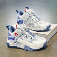 Basketball Shoes Large Rotating Button Sports Autumn Mid Footwear