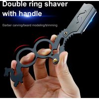 BarberTop Exquisite Blade Changing Shaver Holder Beard Eyebrow Shaving Tool Manual Hair Removal Trimmer