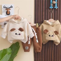 Children’s winter clothing, boys, small and medium-sized children’s protective clothing set, plush pants, girls, baby