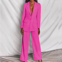 Women’s Clothing Fashion Style Long Sleeve Suit Straight Pant Suit