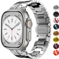 For Apple Watch Band 49mm 45mm 44mm 42mm 41mm 40mm Luxury Stainless Steel Strap Bracelet Iwatch Ultra Series 8 7 Se 3 4 5 6 Band