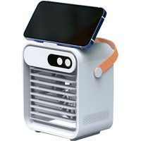 Mini Air Cooler Air Conditioner Home Outdoor Small Air Cooler Portable Mobile Phone Holder Spray USB Electric Cooler Fan
