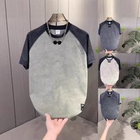 Casual Tie Dye Print Short Sleeve T Shirt Letter Embroidery Loose Fit Round Neck Summer Top