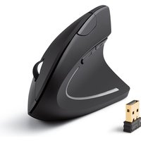 Ergonomic Vertical Wireless Mouse For Right Hand, 2.4G Silent Rechargeable Optical Mouse With Adjustable DPI (1600DPI), 6 Buttons, USB Receiver