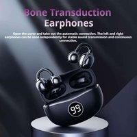 Wireless Headphones Fone Bluetooth Headset Mic Handsfree Noise Canceling Earphones Clip Ear Music Sports Gaming