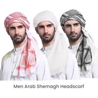 Premium Keffiyeh Scarf Traditional Arabic Head Wrap Dubai & Saudi Style 140x140cm Lightweight Polyester Black White Red More