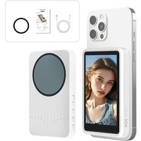 Magnetic Phone Mirror Screen Bluetooth Selfie Light Rear Camera Monitor & Zoom Control – Compatible IOS Android HarmonyOS