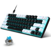 New 68 Key Wired Mechanical Esports Game Keyboard Hot Plug Axis Engineering Dual Color Injection Molding Keycap Ice Blue