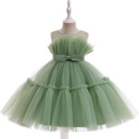 Children's Dress Fluffy Tulle Princess Dress Girl Piano Performance Dress Flower Girl Lace Wedding Dress