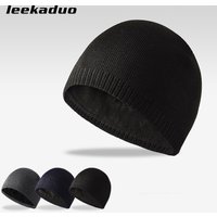 Men's Autumn And Winter Warm Pullover Hat NY Iron Label Straight Brim Hat Outdoor Casual Hat Knitted Wool Hat