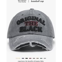 Soft top letter three dimensional embroidery hole soft top baseball cap European American outdoor spring summer cap