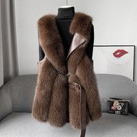 Faux Fur Vest – Winter Fashion Outerwear Plush Fox Like Texture V Neck Sleeveless M 3XL