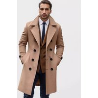 Clothing Autumn Winter High Quality Thickened Medium Long Double Breasted Woolen Slim Fit Coat
