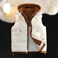  Winter Hooded Vest – Thick Cotton Sleeveless Jacket Fake Two Piece Design 