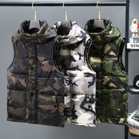Clothing Explosive Camouflage Cotton Vest Student Style Down Cotton Vest Trendy All match Couple Coat Male Vest