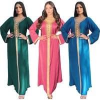 Clothing Dress Hot Diamond Ribbon Lace Abaya Dubai Muslim Fashion Robe