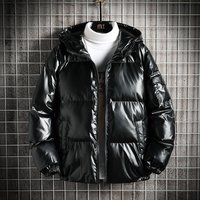 Men's Clothing Winter new cotton coat men's cotton coat trendy brand thickened velvet cotton coat trend 2023 large size short shiny thick coat