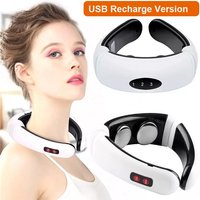 Beauty Care shop Neck 3D Intelligent Massager Electric Pulse Far Infrared Heating 6 Modes Cervical Back Body Massage Device Too