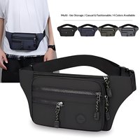 Soft PU Pocket Fanny Pack Adjustable Waist Crossbody Belt Bag Outdoor Phone Pouch