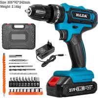 21V Brushless Cordless Drill – 2-Speed Adjustable Electric Drill For Home DIY, Wood & Metal Drilling (Lightweight, LED Light, 1-Year Warranty)