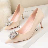 Pumps high heels stilettos 2020 spring autumn style versatile Internet celebrity pointed toe shallow mouth single shoes