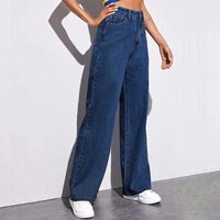 Clothing Wide Leg Jeans High Waist Loose Spring Autumn Straight Pants