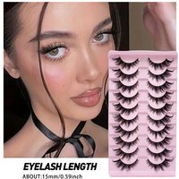 Eyelashes Set 10 Pairs Of Eyelashes Thick Simulation Cat Eye Fox Eyelashes 10 Pairs Of Eyelashes