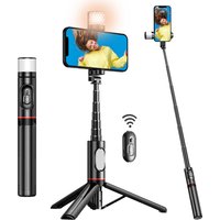 Tripod With 360 ° Rotating Fill Light For Enhanced Stability And Expandable Portable Aluminum Selfie Stick