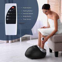 Auto Foot Massager Heat & Air Compression Wireless Remote Control Relaxation Pain Relief & Improved Circulation