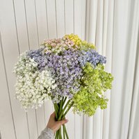 Elegant Lace Foam Flower Stems 90cm Artificial Floral Arrangements Wedding Decor Home Styling Photography Props Blue Green Purple