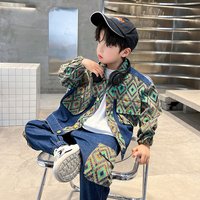 Boys‘ Set 2023 Spring Autumn New Children’s Pippy, Handsome, Trendy and Cool Denim Clothes for Children