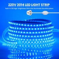 LED Strip 220V 240V 3014 SMD IP67 Waterproof Lights Rope Home Blue UK Plug