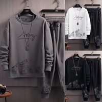 Clothing Sports suit spring autumn style loose handsome autumn casual wear set matching