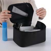 Kjiuyou Cosmetic Bag Large Capacity Toiletry Bag Portable Travel Makeup Organizer With Double For Men Women