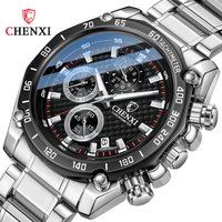 Multifunctional True Three Eyes Six Hands Calendar Dawn Steel Band Classic Cool Fashion Sports Quartz Watch